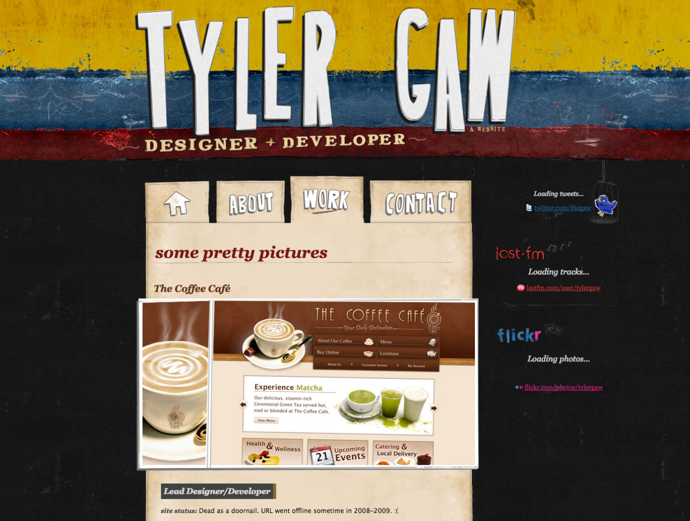 A screenshot of version 3 of tylergaw.com
